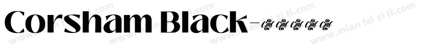 Corsham Black字体转换